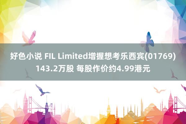 好色小说 FIL Limited增握想考乐西宾(01769)143.2万股 每股作价约4.99港元