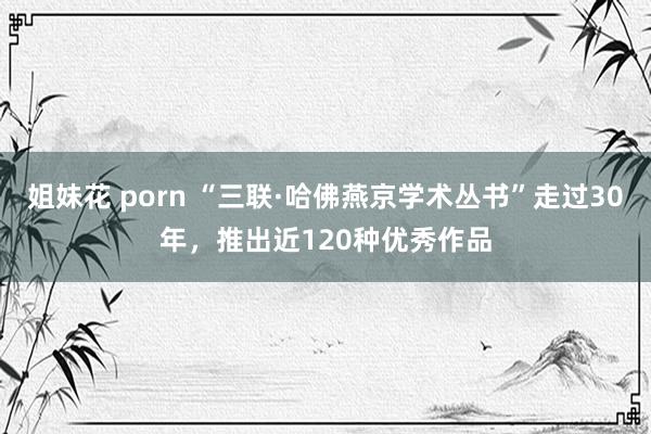 姐妹花 porn “三联·哈佛燕京学术丛书”走过30年，推出近120种优秀作品