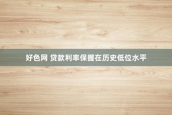 好色网 贷款利率保握在历史低位水平