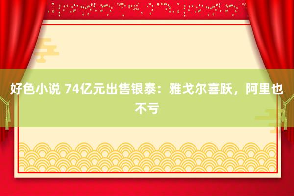 好色小说 74亿元出售银泰：雅戈尔喜跃，阿里也不亏