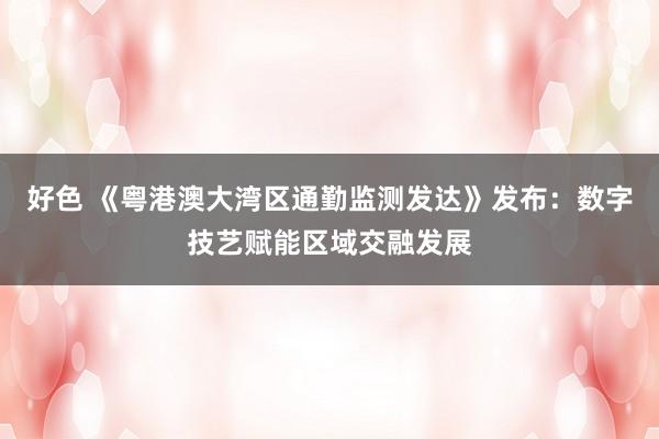 好色 《粤港澳大湾区通勤监测发达》发布：数字技艺赋能区域交融发展