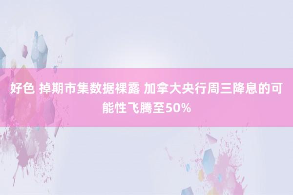 好色 掉期市集数据裸露 加拿大央行周三降息的可能性飞腾至50%