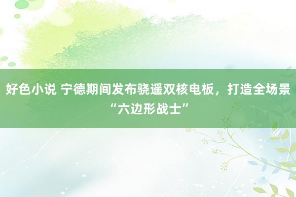 好色小说 宁德期间发布骁遥双核电板，打造全场景“六边形战士”